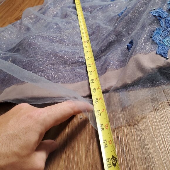 Rene Ruiz Collection For Neiman Marcus Floral Lace Illusion Organza Gown Size 3 - Picture 16 of 16